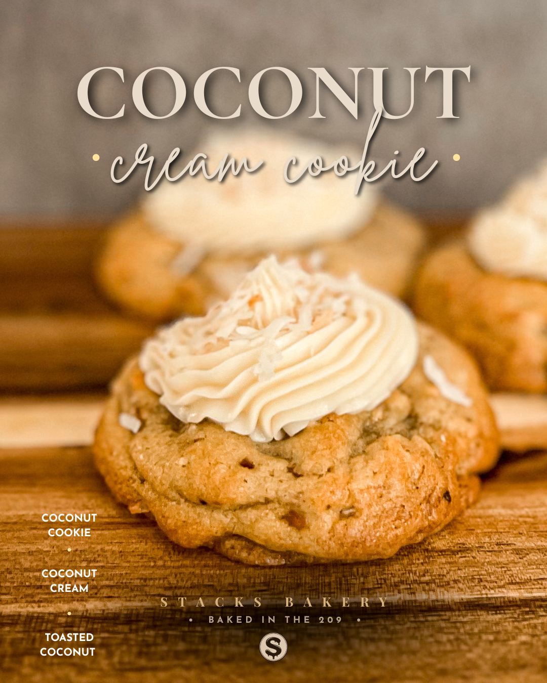 Stacks Magazine page for the Coconut Cream cookie